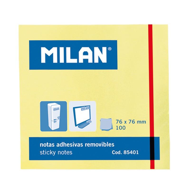 BLOC NOTAS ADHESIVAS 100 HOJAS 76X76MM AMARILLO