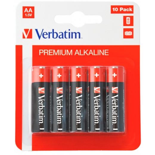 PILAS ALCALINAS AA VERBATIM PACK.10u