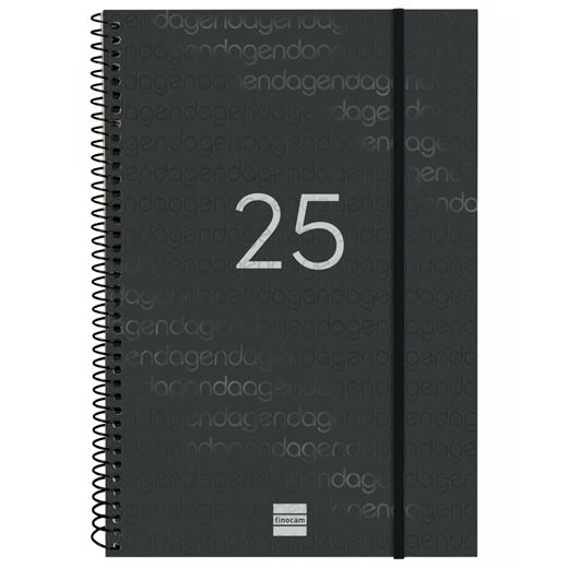 FINOCAM AGENDA ANUAL YEAR ESPIRAL E11-165X242MM SVV NEGRO 2025