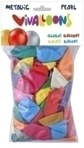 GLOBOS METALIZADOS COL.SURT B.100u