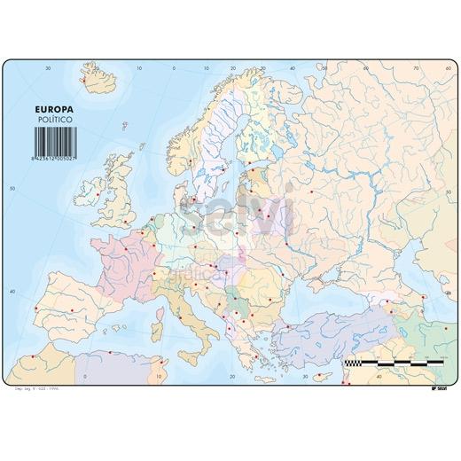SELVI MAPA MUDO POLTICO DE EUROPA A4 -50U-